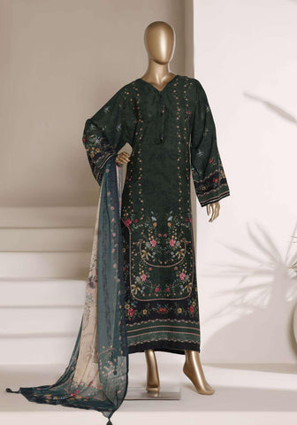 Sadabahar Kaftaan | Printed 3 Piece Stitched Viscose Suit D-3