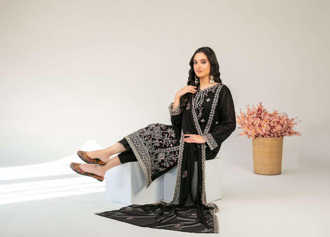 Amberea by Tawakkal Fabrics | Fancy Embroidered Lawn 3 Piece Unstitched Suit D-5