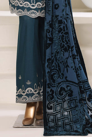 SADABAHAR Luxury Khaddar Karandi with Palachi Shawl 3Pc Stitched D-03