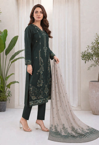 MAHNEER by Tawakkal Fabrics | Embroidered Lawn 3 Piece Unstitched Suit D-7