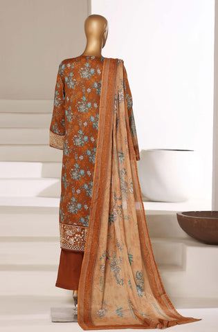 Luxury Lawn Signature  Heavy Embroidered 3 Piece Stitched Suit By Sadabahar D-4