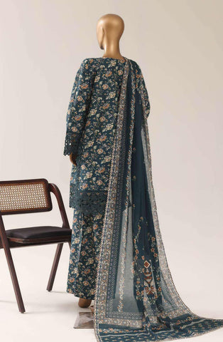 Malika by Sadabahar | Festive Embroidered Lawn 3 Piece Stitched Suit D-3