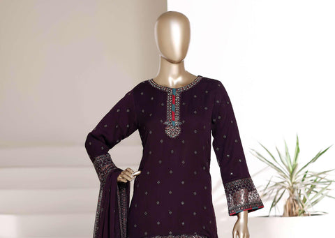 Sadabahar AFSANEE | Heavy Embroidered Chiffon 3 Piece Stitched Suit D-3