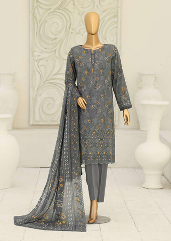 Premium Signature by HZ Textiles | Embroidered 3 Piece Unstitched Lawn Suit D-2