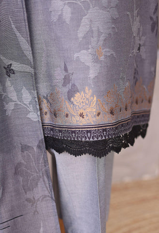 Valencia by HZ Textiles | Jacquard Embroidered 3 Piece Unstitched Suit D-1