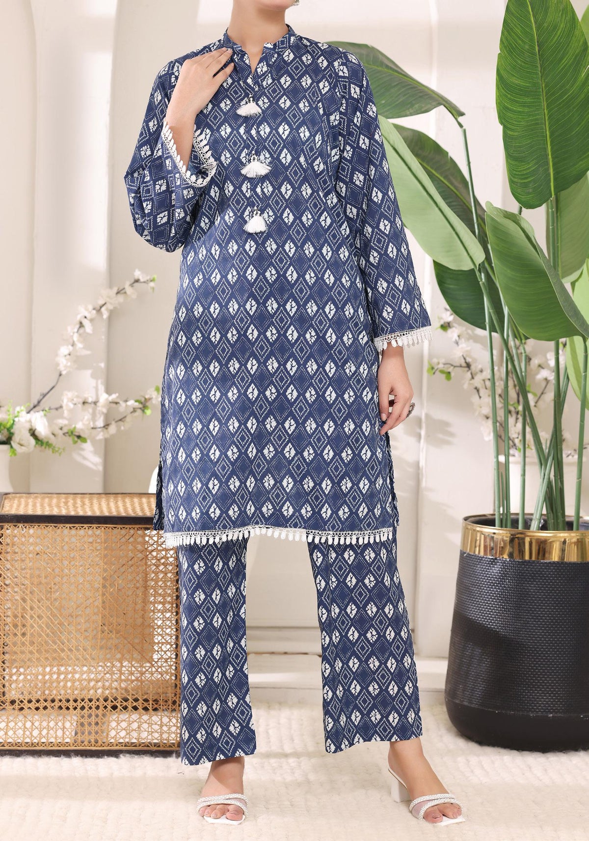AIZAL | Digital Printed 2 Piece Stitched Lawn Suit D-4