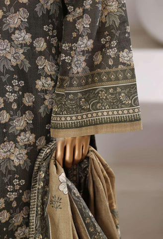 Sadabahar Printed Khaddar With Shimmer Ready To Wear 3Pc D-2