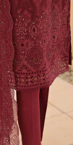Premium Venice by HZ Textiles | Festive Embroidered 3 Piece Unstitched Lawn Suit D-2