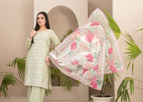 Farwa Embroidered Lawn By Tawakkal D-01