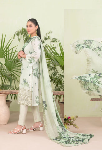 Erva Embroidered Lawn Digital Print By Tawakkal D-06