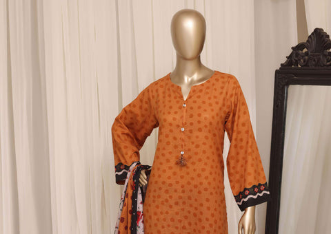 Sadabahar Printed Khaddar Stitched 3 Piece Suit D-5