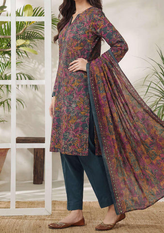 Daman Exclusive | Printed Lawn 3 Piece Unstitched Suit D-1