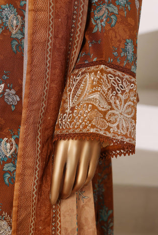 Luxury Lawn Signature  Heavy Embroidered 3 Piece Stitched Suit By Sadabahar D-4