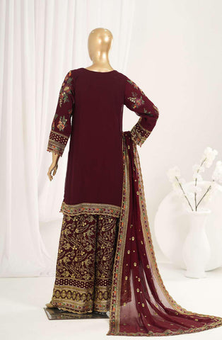 Afsanay by Sadabahar Embroidered Chiffon Stitched 3 Piece Suit D-1