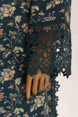 Malika by Sadabahar | Festive Embroidered Lawn 3 Piece Stitched Suit D-3