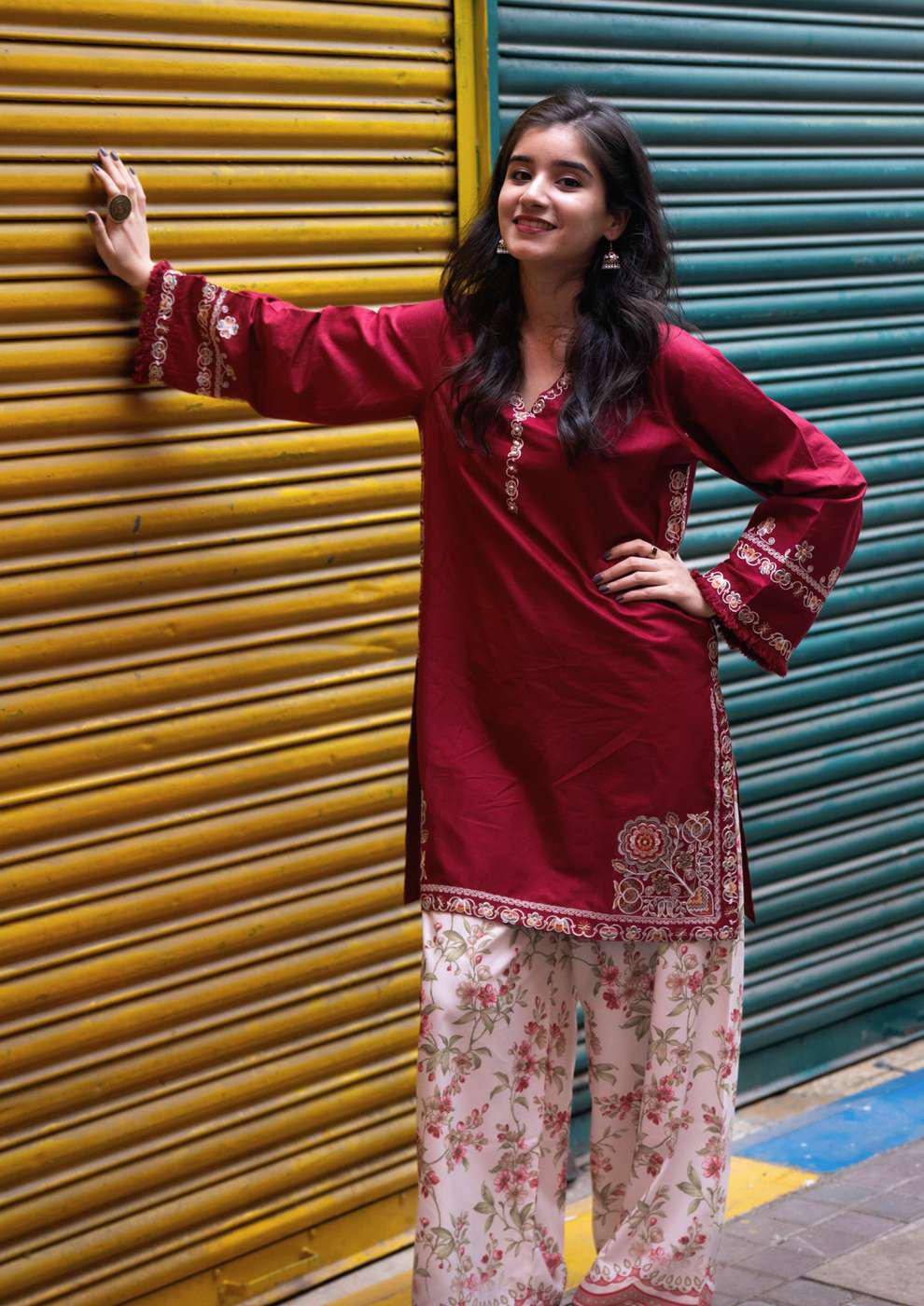 RANG 2 Piece Stitched Embroidered Cotton Suit D-3