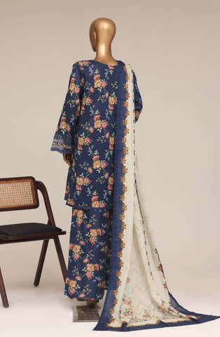 Malika by Sadabahar Vol-4 | Festive Embroidered Lawn 3 Piece Stitched Suit D-1