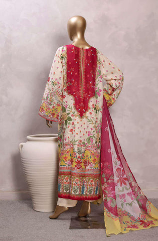 Sadabahar Printed Chamti Cotton | 3 Piece Stitched Kaftan Suit D-4