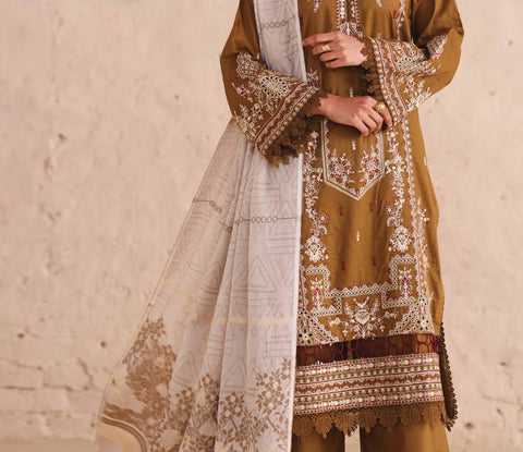 Johra Vasal Embroidered Lawn Unstitched 3 Piece Suit D-2