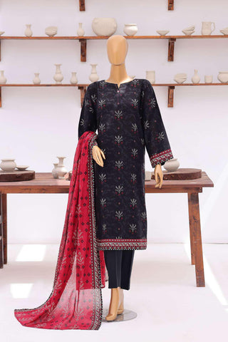 Everyday Prints by HZ Textiles | Printed Lawn 3 Piece Unstitched Suit D-1