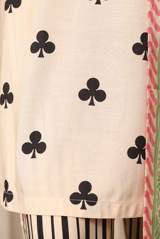 Sadabahar Printed Linen Stitched 3 Piece Suit D-2