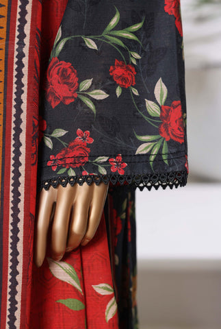 Printed Khaddar Vol-3 Stitched 3PC Collection By Sadabahar D-4