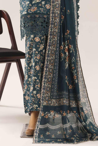 Malika by Sadabahar | Festive Embroidered Lawn 3 Piece Stitched Suit D-3