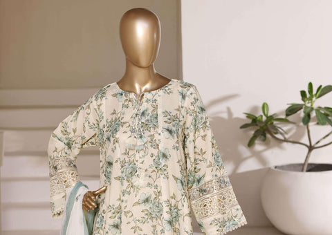 Sadabahar Peplum Embroidered Lawn Stitched 3 Piece Suit D-4