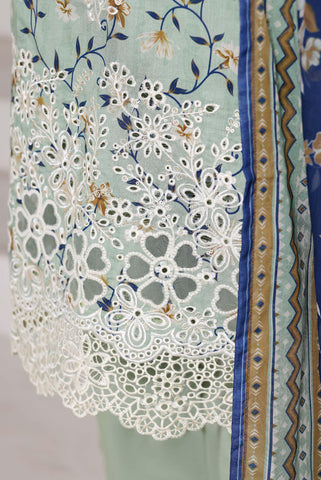 Sadabahar AMYRAH Vol-2 | Heavy Embroidered Lawn 3 Piece Stitched Suit D-4