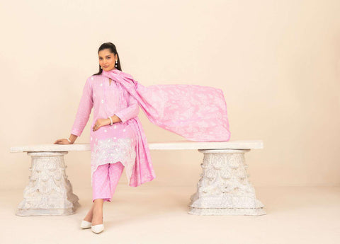 Marin by Tawakkal Fabrics | Embroidered Printed Lawn 3 Piece Unstitched Suit D-4