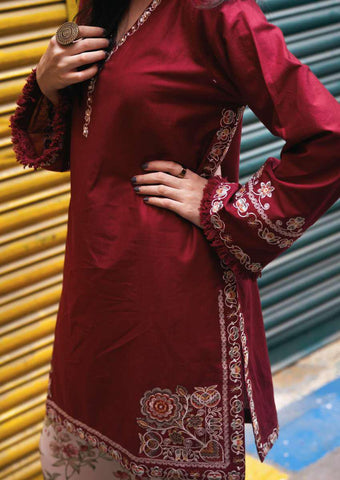 RANG 2 Piece Stitched Embroidered Cotton Suit D-3