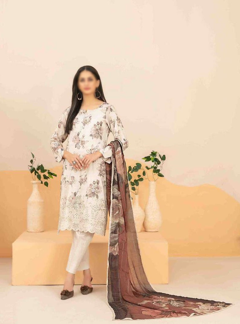 Zyra Embroidered Lawn Un Stitched 3 Pcs  Collectio2025 D 3505
