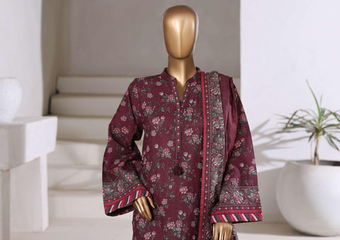 Sadabahar Printed Khaddar With Shimmer Ready To Wear 3Pc D-3