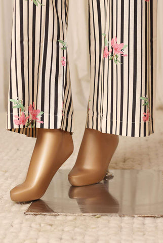 Sadabahar Printed Linen Stitched 3 Piece Suit D-2