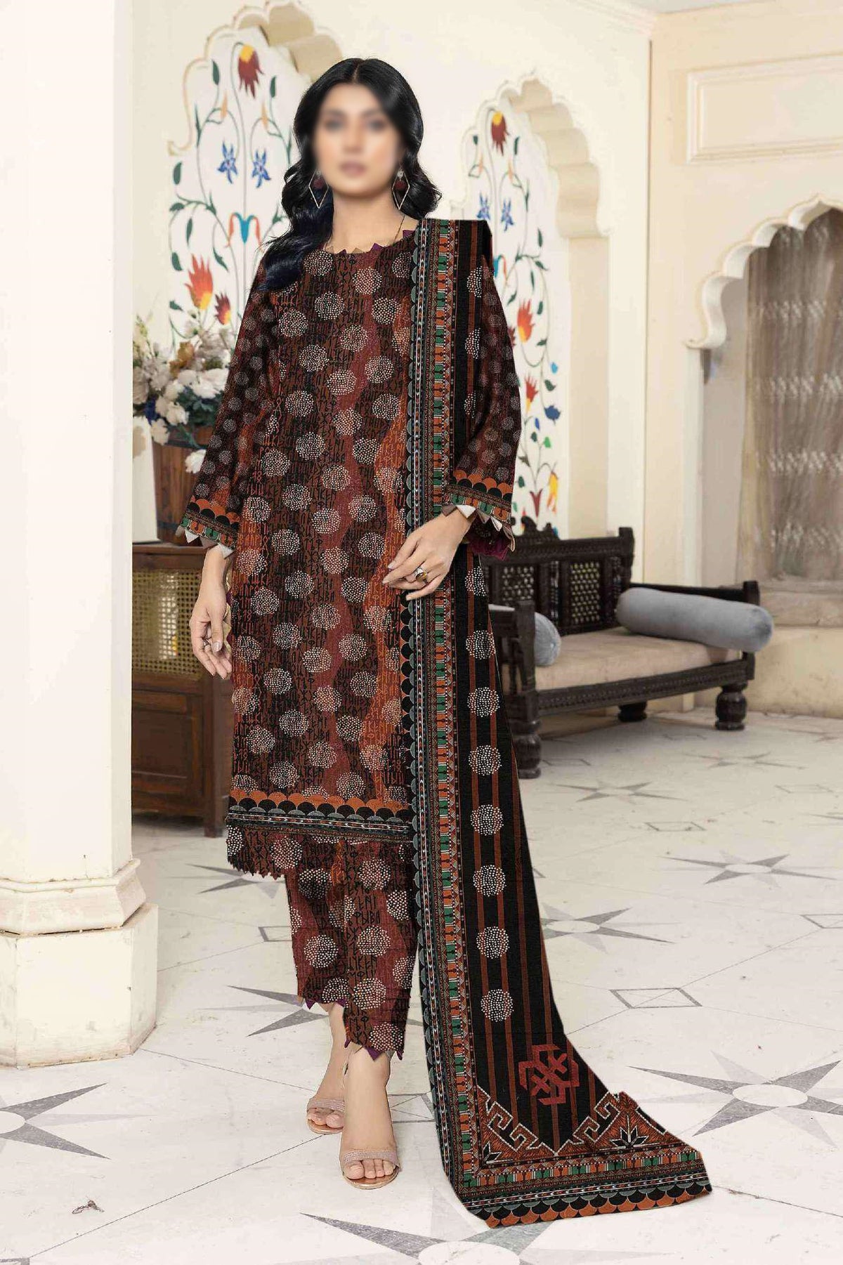 Chaap Luxury Emb Shamery Coll:24 By Sobia Waseem D-02