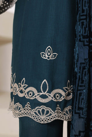 SADABAHAR Luxury Khaddar Karandi with Palachi Shawl 3Pc Stitched D-03