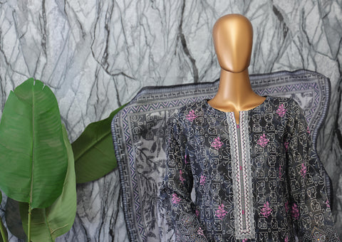 Elegant Embroidered Unstitched Collection Vol-02 By Hz D-05