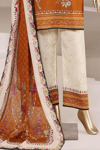 Sadabahar Vol-08 | Printed Lawn 3 Piece Stitched Suit D-3