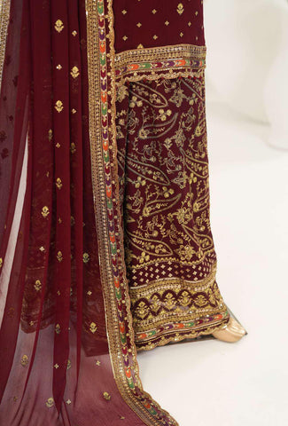 Afsanay by Sadabahar Embroidered Chiffon Stitched 3 Piece Suit D-1