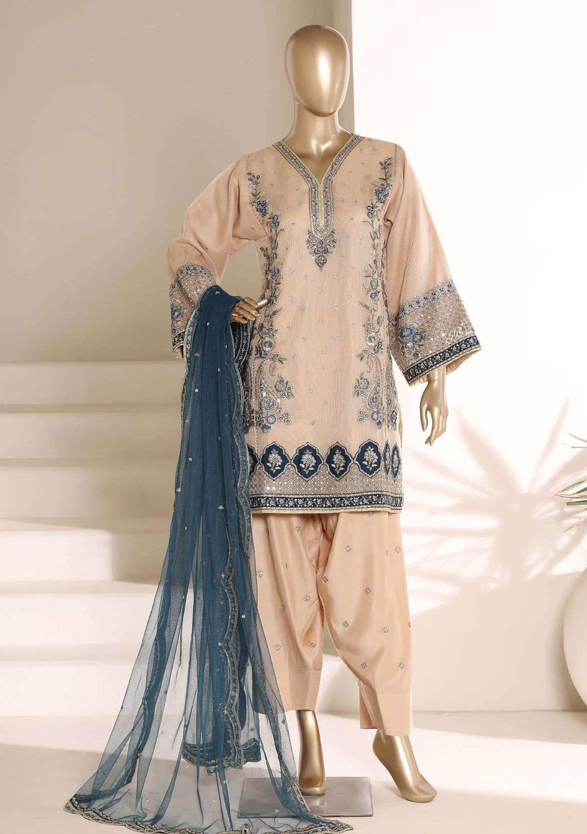 Mahpara by Sadabahar | Embroidered Formal 3 Piece Stitched Suit D-3