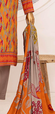 Linen Wintry Shawl Printed Collection Vol-2  D 03