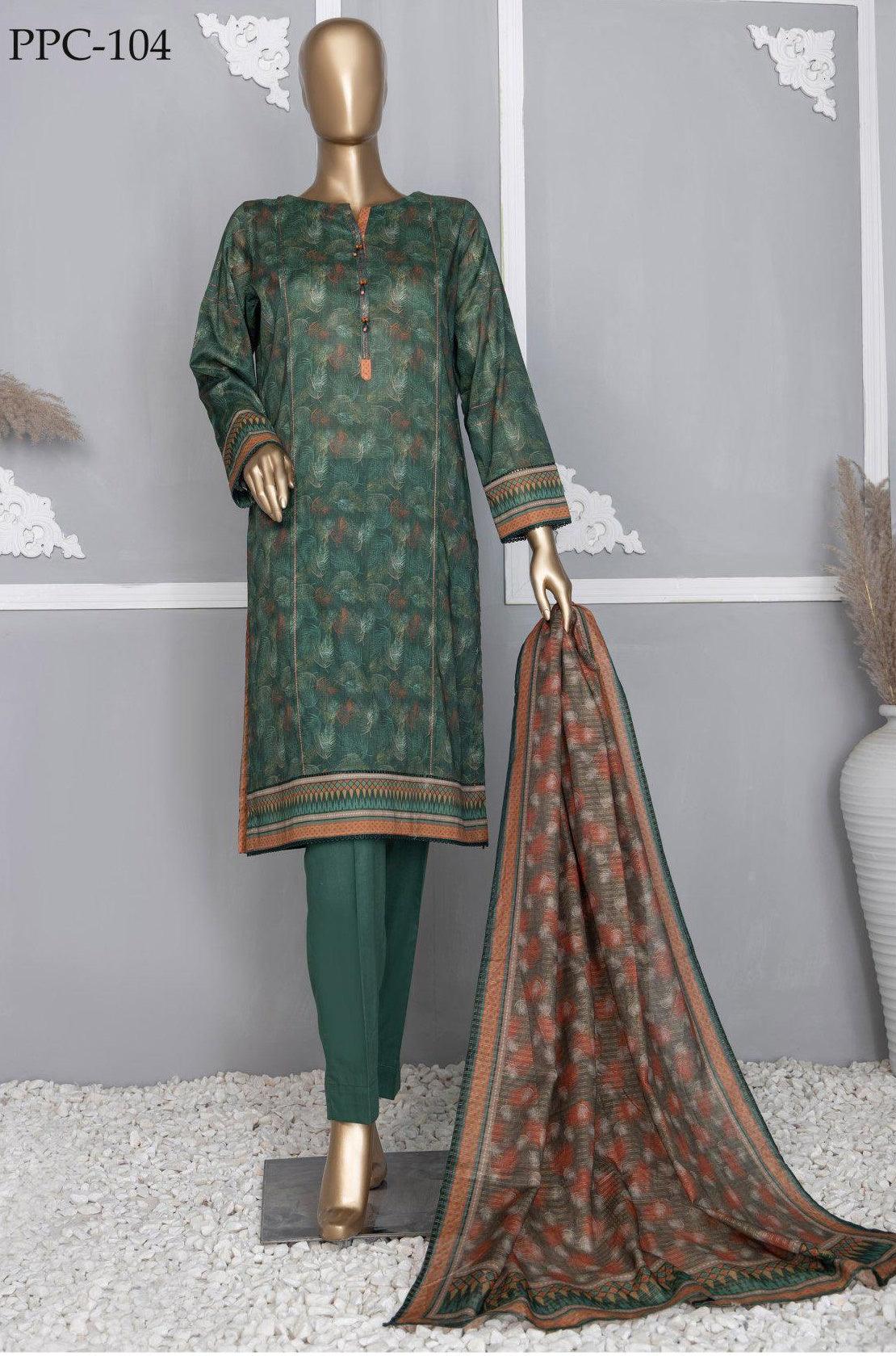 HZ Platinum Digital Printed Lawn 3-Piece D-PPC 104