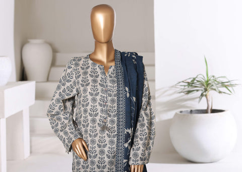 Printed Khaddar Vol-3 Stitched 3PC Collection By Sadabahar D-5