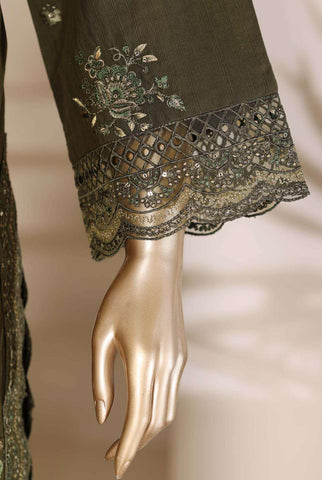 Sadabahar Luxury | Embroidered 3 Piece Stitched Slub Lawn Suit D-3