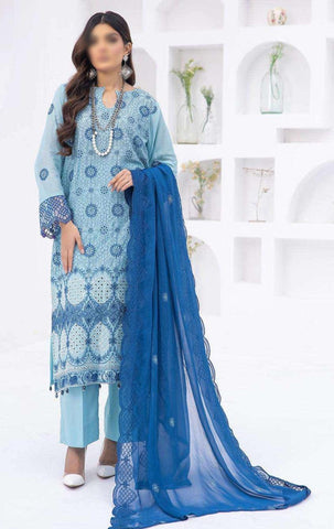 Hum-Dum Colorum Premium Embroidered Swiss D-04