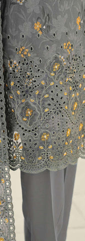 Premium Signature by HZ Textiles | Embroidered 3 Piece Unstitched Lawn Suit D-2