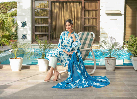 Zumra Lawn Slub Digital Print Vol-02 By Tawakkal D-08
