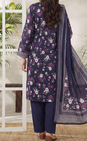 Daman Exclusive | Printed Lawn 3 Piece Unstitched Suit D-2
