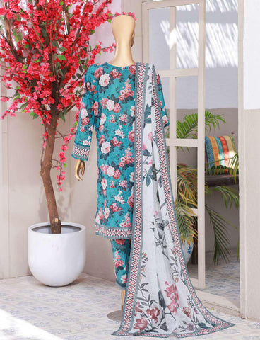Elegant Embroidered Un-Stitched 3 Piece Collection By HZ Textile D-4