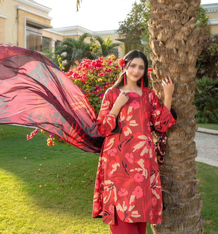 Naimal Lawn Slub Digital Print Vol-2 By Tawakkal D-02